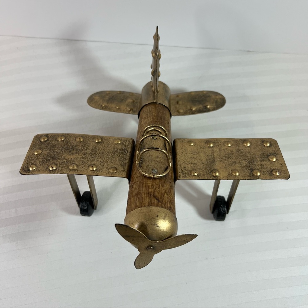Metal & Wood Retro Style‎ Airplane Shelf Decor